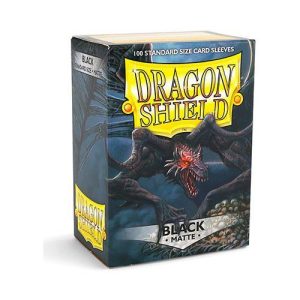 Dragon Shield MATTE BLACK (100) Deck Protector Card Sleeves Box